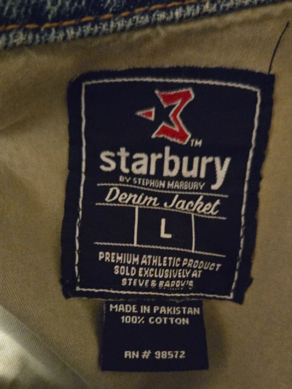 Starbury by Stephon Marbury Vintage Denim Jacket Medium Wash Trucker